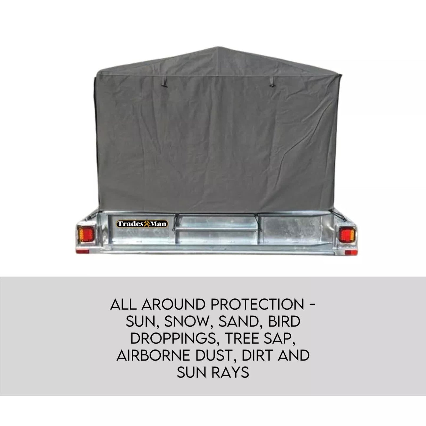 NNEDSZ 8X5 BOX TRAILER CAGE CANVAS COVER (900mm) 3 FOOT Thick Rip Resistant Waterproof