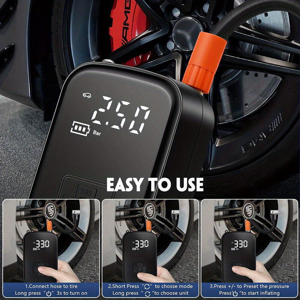 NNETM 150PSI Portable Cordless Air Compressor Tire Inflator