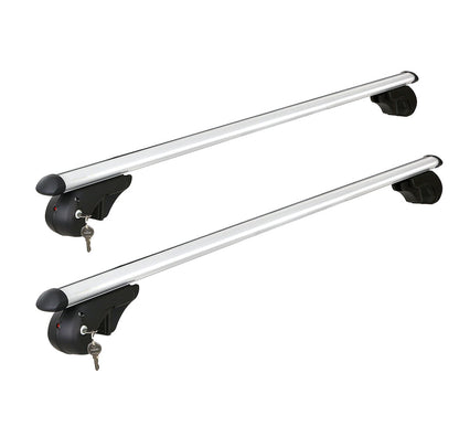 NNEDSZ Universal Car Roof Rack 1360mm Cross Bars Aluminium Silver Adjustable Car 90kgs load Carrier