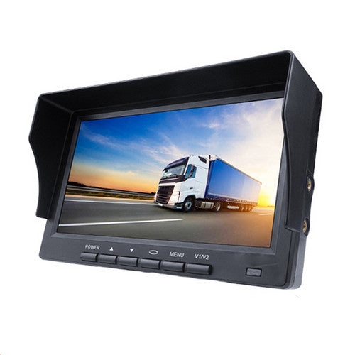 NNEDSZ 4-Channel Split 7" Screen Monitor w/4 Reversing Camera Kit for Truck Trailer Bus
