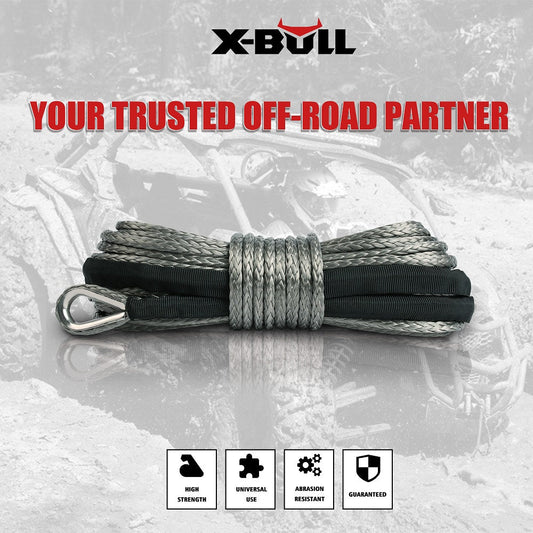 NNEDSZ Winch Rope 5.5mm x 13m Dyneema Synthetic Rope Tow Recovery Offroad 4wd4x4