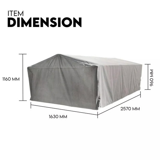NNEDSZ 8X5 BOX TRAILER CAGE CANVAS COVER (900mm) 3 FOOT Thick Rip Resistant Waterproof