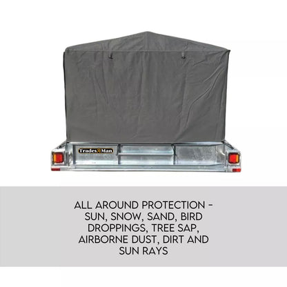 NNEDSZ 8X5 BOX TRAILER CAGE CANVAS COVER (900mm) 3 FOOT Thick Rip Resistant Waterproof