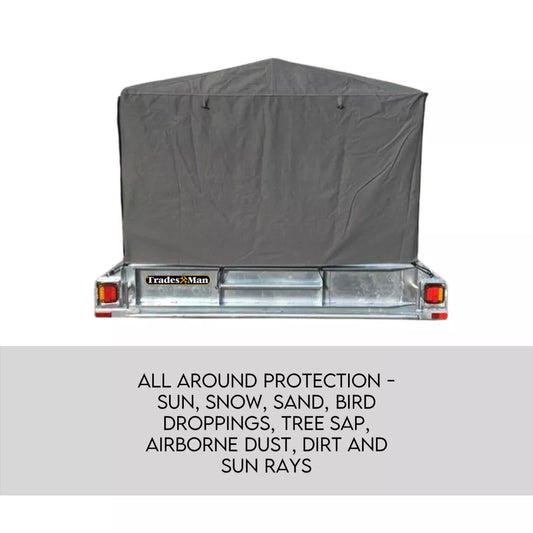 NNEDSZ 8X5 BOX TRAILER CAGE CANVAS COVER (900mm) 3 FOOT Thick Rip Resistant Waterproof